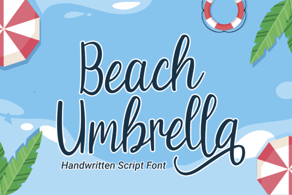 Beach Umbrella Font: Elegant Script for Crafters