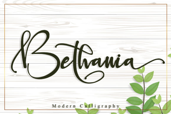 Bethania Font: Elegant Handwritten Script for Makers