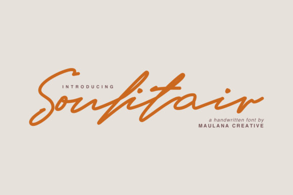 Discover Soulitair: A Luxurious Handwritten Font for Branding