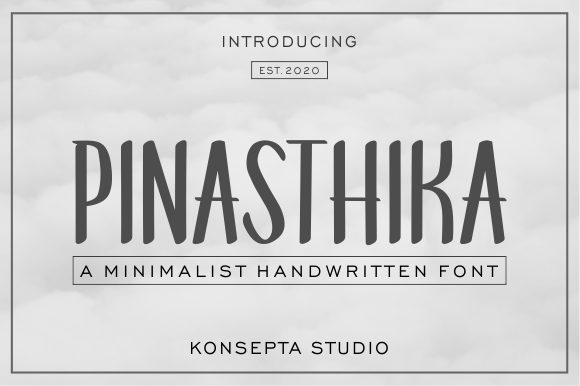 Pinasthika Font: Minimalist Script for Handmade Products