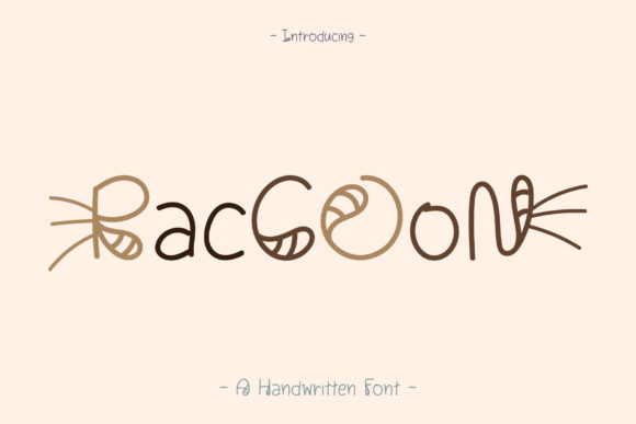 Raccoon Font: Friendly Handwritten Type for Small Business Branding