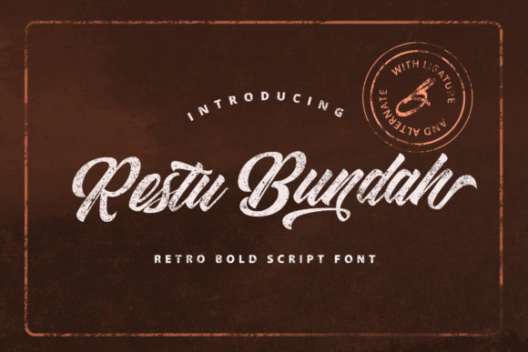 Restu Bundah: A Retro Bold Script for Editorial Design