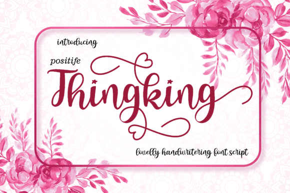 Thingking Font: A Modern Handwritten Typeface for Editorial Design